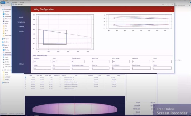G-code generation software for CNC foam cutter