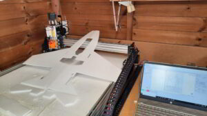 F18 depron wings cut by CNC Needle Cutter